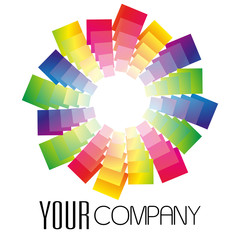 colorful 3d design element, logo