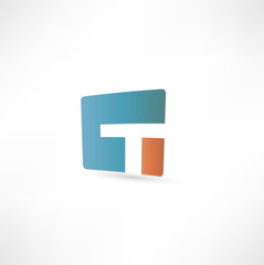 Abstract icon based on the letter