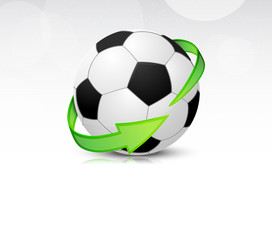 Obraz premium Soccer balls with arrows