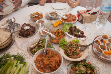 food on table