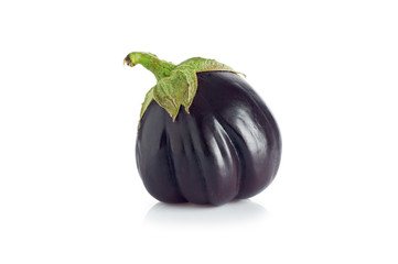 Fresh eggplant isolated on white background