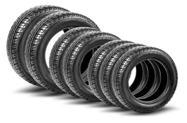 Tires isolated on the white background