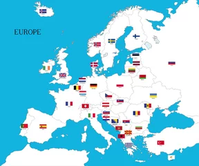 Fototapeten europa con bandiere © jeremy3079