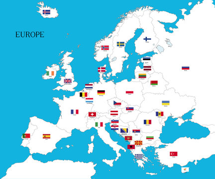 europa con bandiere