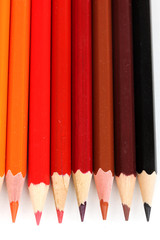 Color pencils isolated on white