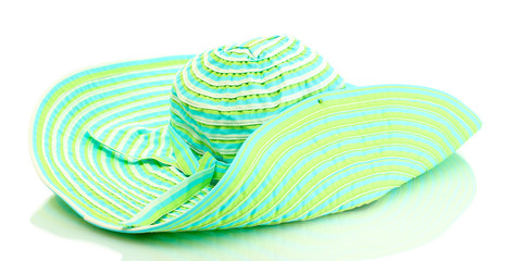 Beautiful summer woman hat isolated on white background