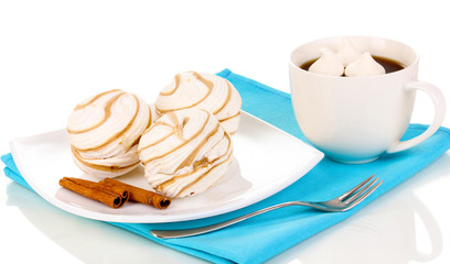 Air marshmallows isolated on white