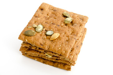 Vollkorn-Knäckebrot mit Kürbiskernen