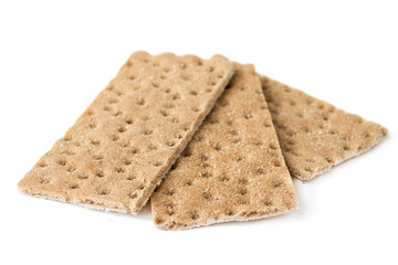 Dietary bread on white background