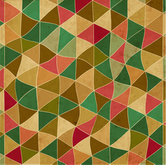 Vintage abstract pattern of triangles