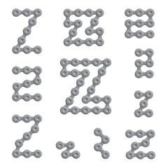 Abstract Letter Z - Chain Sign Set