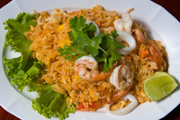 Rice with seafood