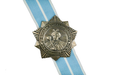 Order of Bohdan Khmelnytsky III degree on the ribbon.