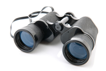 Binoculars isolated over white