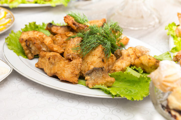 beautiful dish of meat on the table