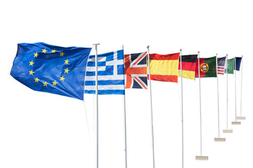 Photo of european flags