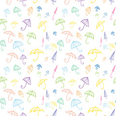 Naadloos patroon met kleurrijke paraplu& 39 s