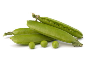 Fresh green pea pod