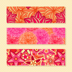 Set of Pink Floral Business Cards