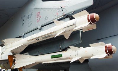 missiles on the jet fighter aircraft