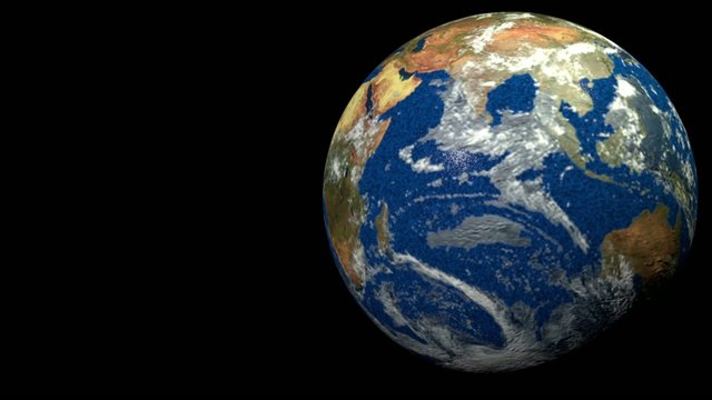 Planeta tierra acercandose