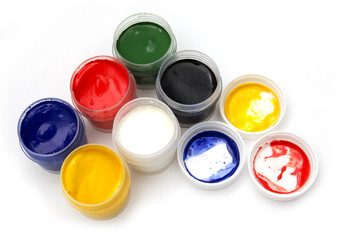 gouache on white background