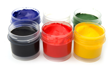 gouache on white background