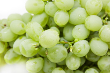 ripe juicy green grapes