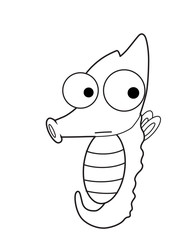 Seahorse vector cartoon