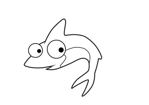 shark vector cartoon