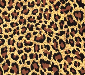 Keuken spatwand met foto leopard fur as background © alextan8