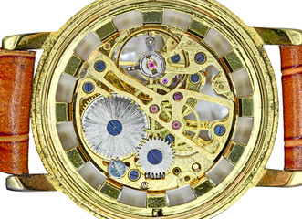 mechanism  golden watch