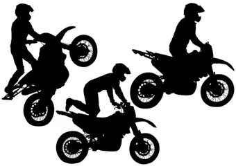 Poster de jardin Moto vélo extrême
