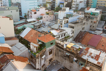 Fototapeta premium Part of the non commercial skyline of Ho Chi Minh City (Saigon)