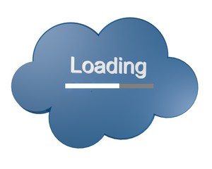 Cloud icon with Loading text