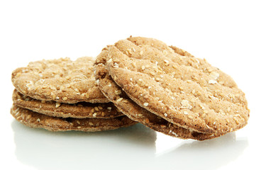 tasty crispbread isolated on white
