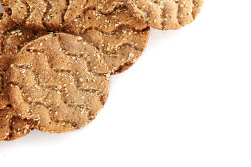 tasty crispbread isolated on white