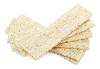 tasty crispbread, isolated on white