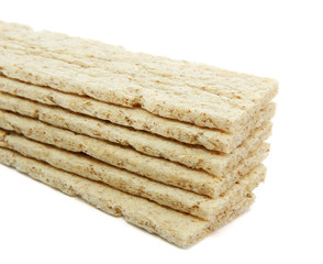 tasty crispbread, isolated on white