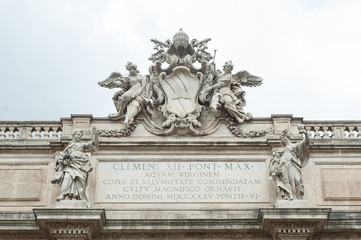 Trevi Fountain detail in Rome, Italy.