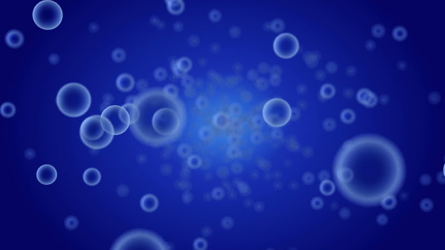blue bubbles flow