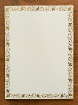 blank card with thai traditional frame