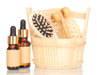 Bathroom set isolated on white