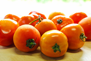 Tomatoes on a cutting board