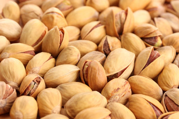 tasty pistachio nuts, close up