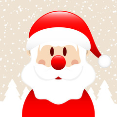 Santa Hat Winter Forest Beige