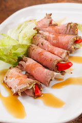 meat roll with cheese
