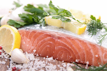 raw salmon