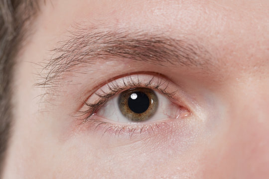 man with brown eye