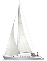 Fototapeta premium Sailing Yacht